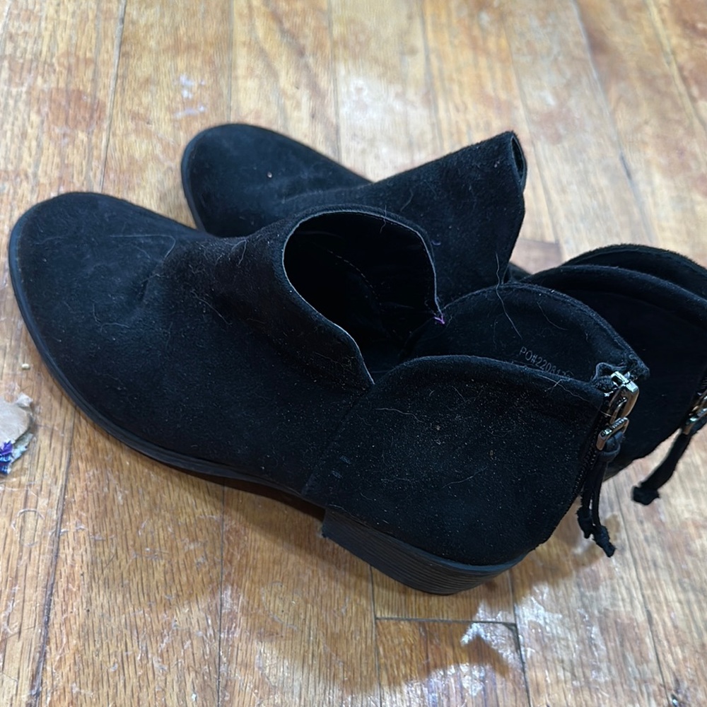 Women's Black Suede Ankle Boots